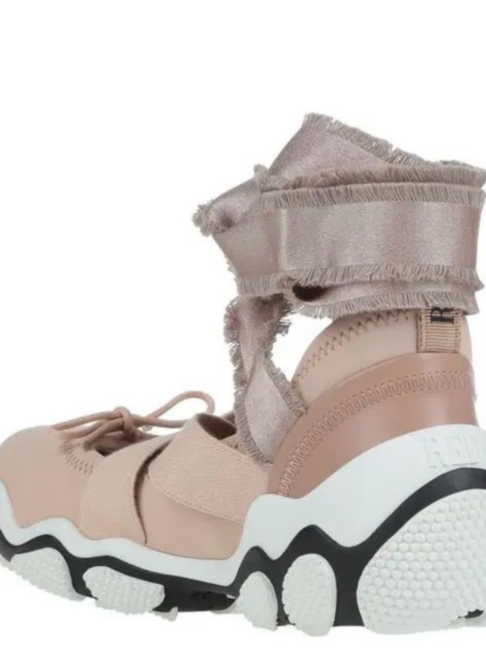 RED Valentino Blush Pink Ribbon-Trim Sneaker
